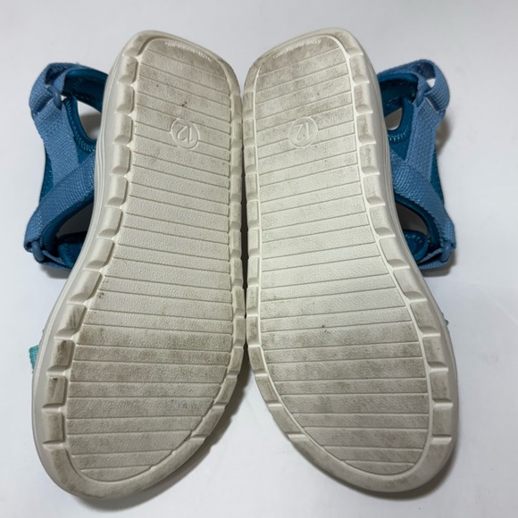 Cat & Jack Youth Boy Size 12 Blue Sandals with Adjustable Straps and White Sole - Picture 12 of 13